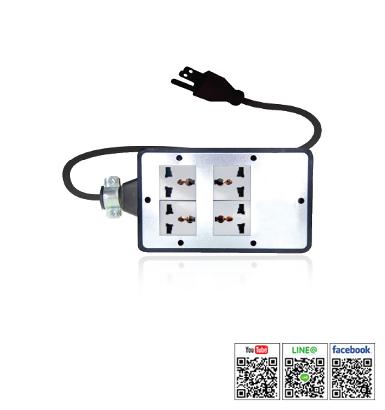 Heavy Duty Rubber Box Universal Socket รุ่น ERB-EH2 3x1.5 3M