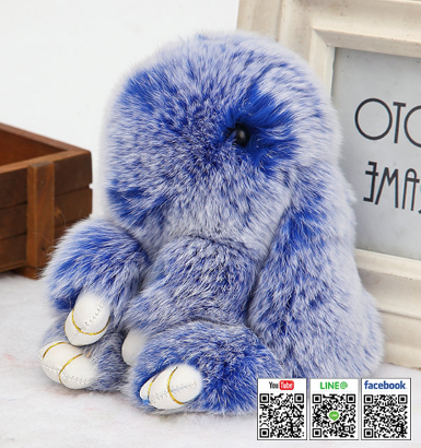 Bunny Rex Rabbit Fur Bag Handbag Keychain Ball Pendant Decoration Accessory