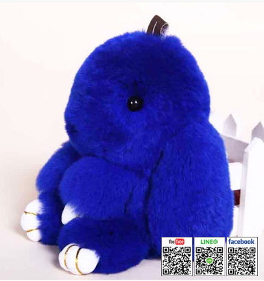 Bunny Rex Rabbit Fur Bag Handbag Keychain Ball Pendant Decoration Accessory