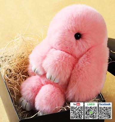 Bunny Rex Rabbit Fur Bag Handbag Keychain Ball Pendant Decoration Accessory