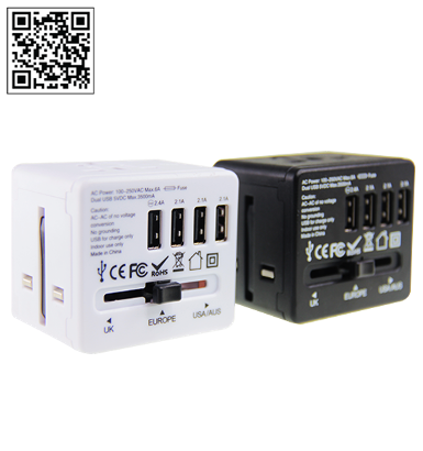 4 USB HI-SPEED TRAVEL ADAPTER SET