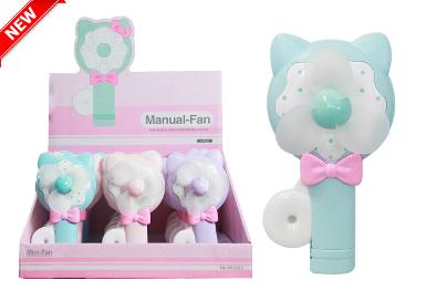 พัดลม 1 ใบพัด โดนัทสีหวานมีหู (ตรง)