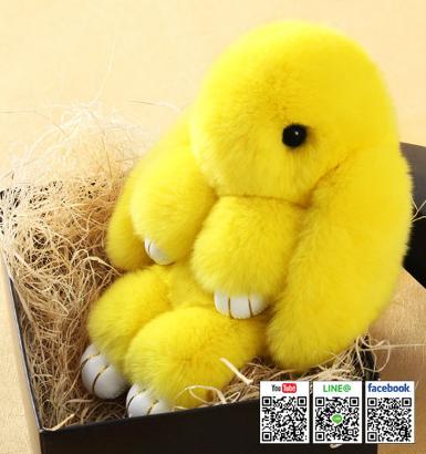 Bunny Rex Rabbit Fur Bag Handbag Keychain Ball Pendant Decoration Accessory